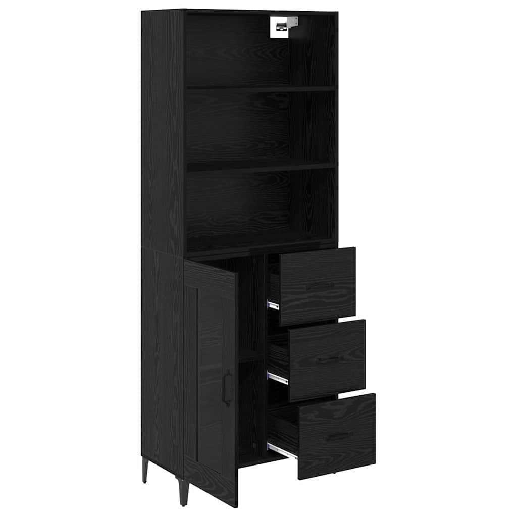 Highboard Crni hrast 69,5 x 34 x 180 cm Konstruirano drvo