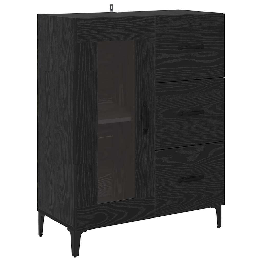 Highboard Crni hrast 69,5 x 34 x 180 cm Konstruirano drvo