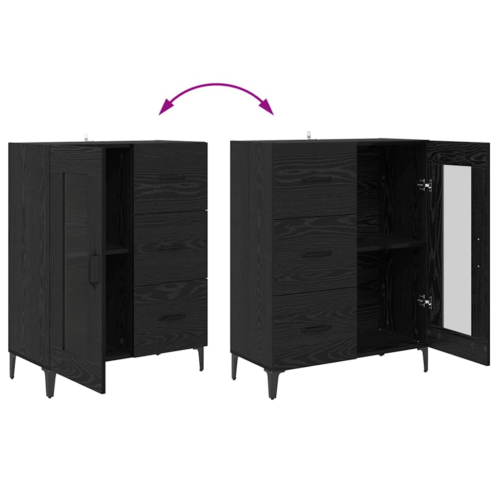 Highboard Crni hrast 69,5 x 34 x 180 cm Konstruirano drvo