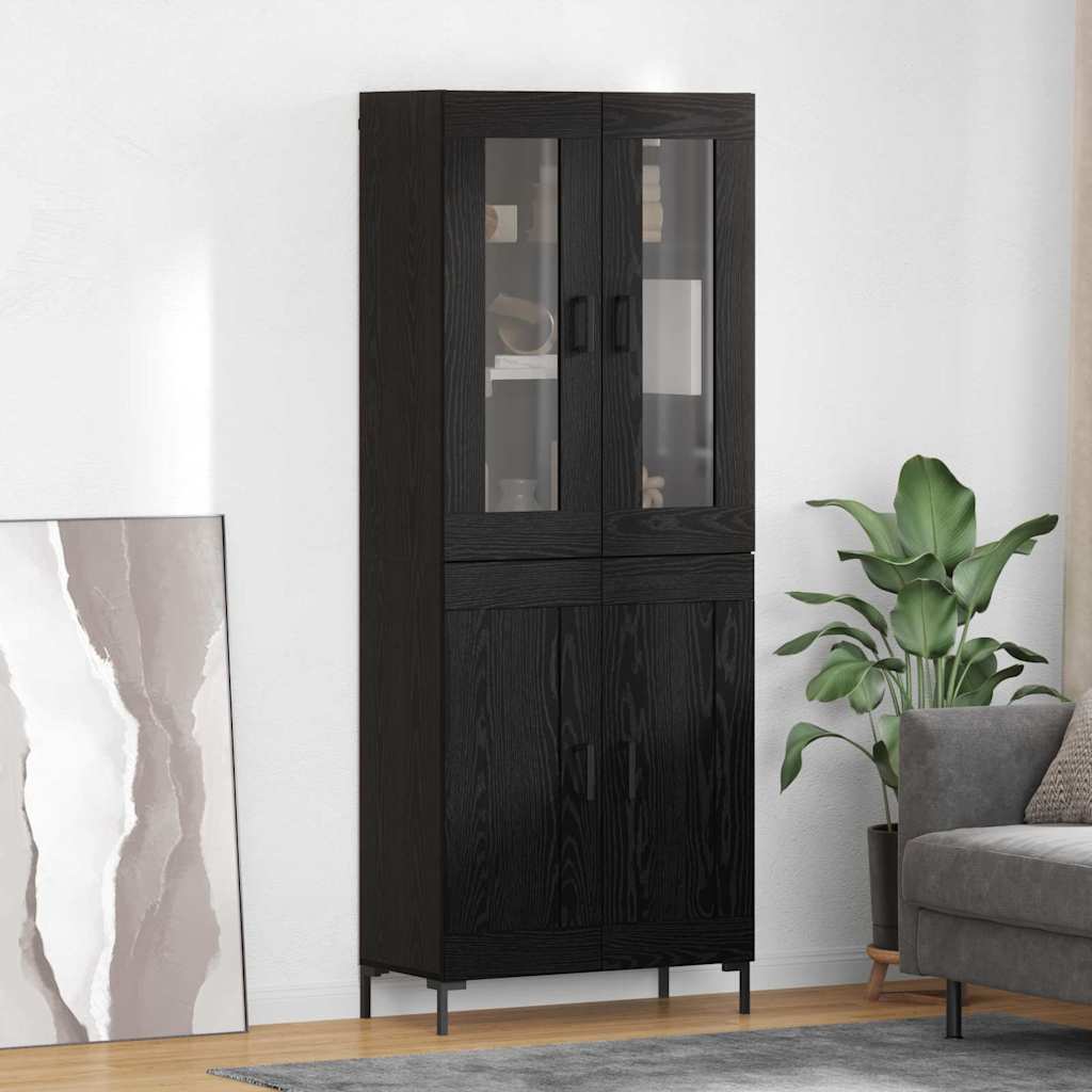 Highboard 2 kom. Crni hrast 69,5 x 34 x 180 cm