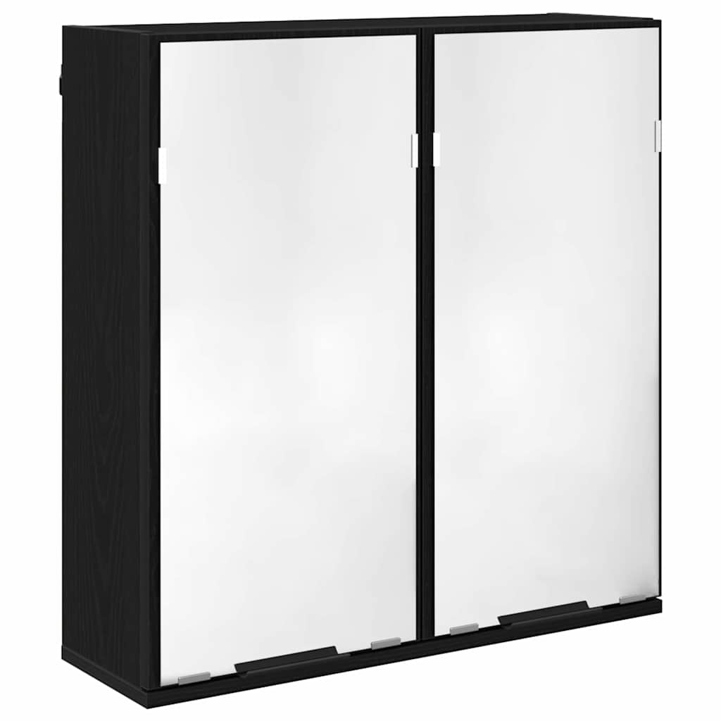 Set ormarića za kupaonicu 3 pcs Crni hrast Konstruirano drvo
