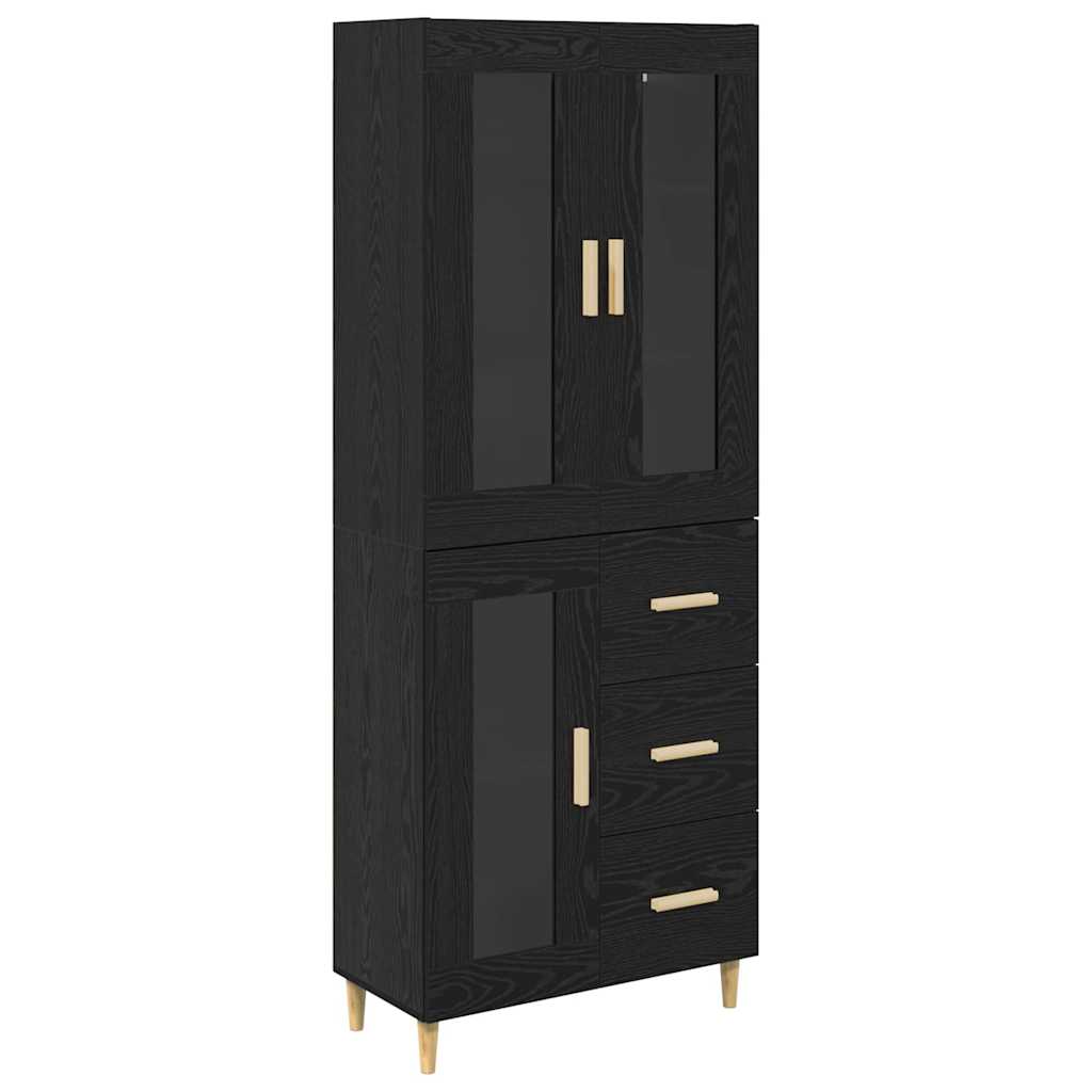 Highboard Crni hrast 69,5 x 34 x 180 cm Konstruirano drvo