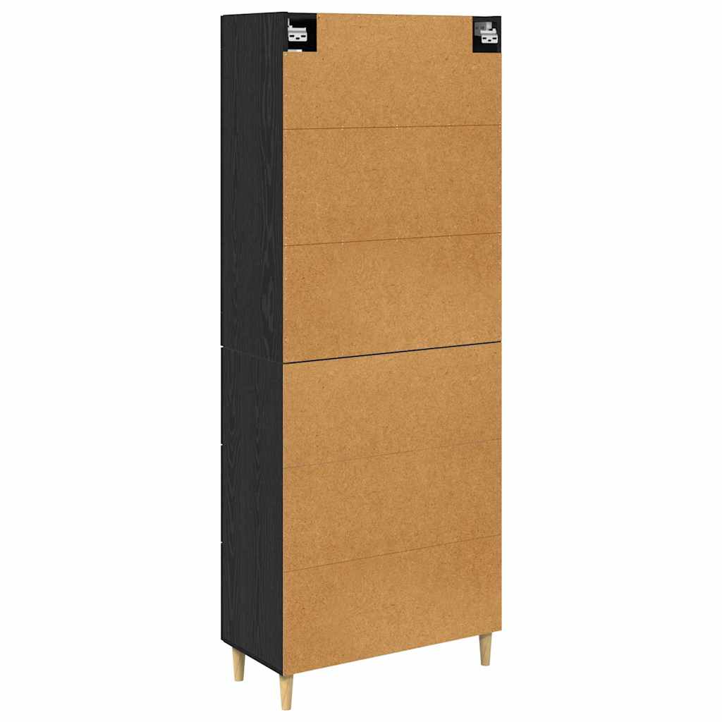 Highboard Crni hrast 69,5 x 34 x 180 cm Konstruirano drvo