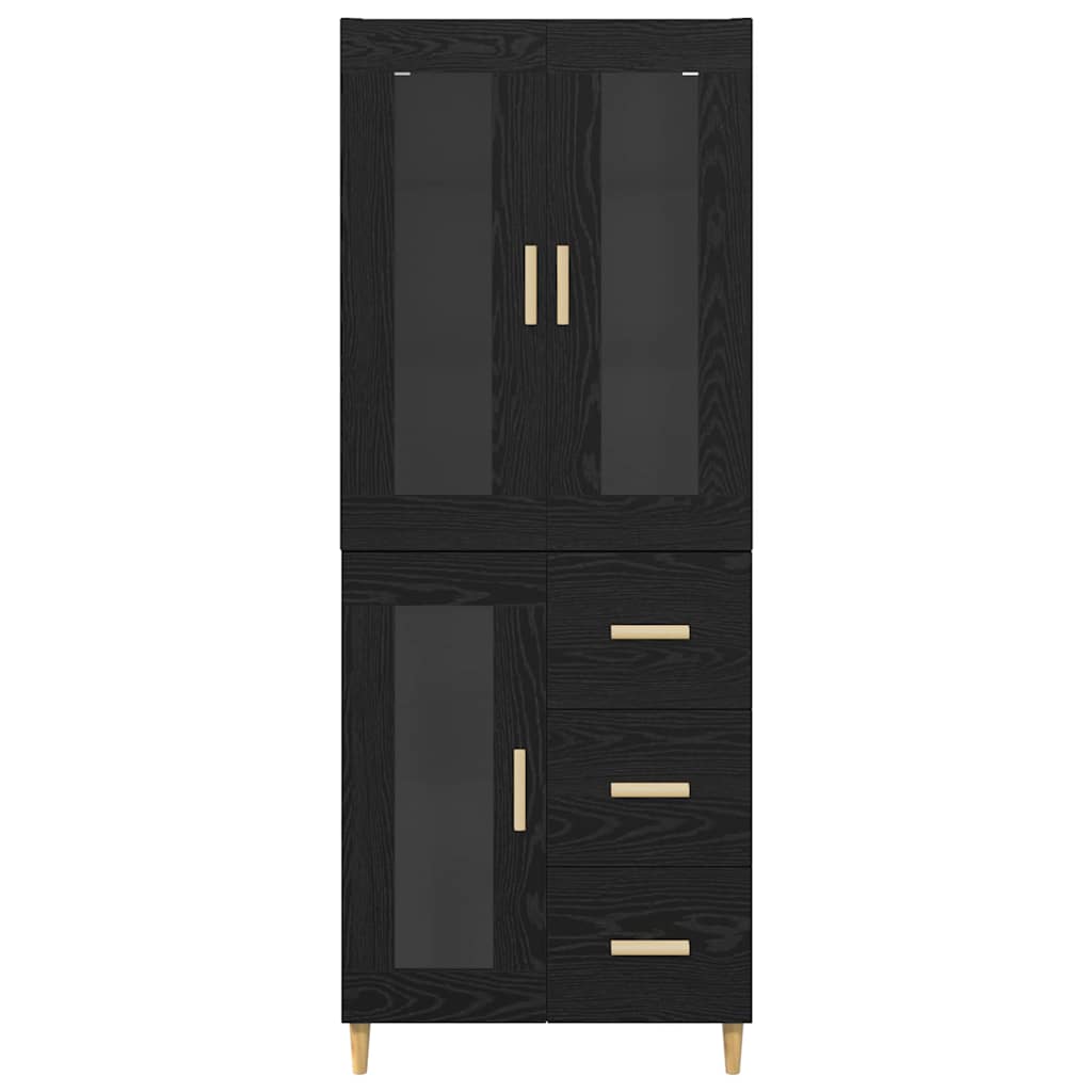 Highboard Crni hrast 69,5 x 34 x 180 cm Konstruirano drvo