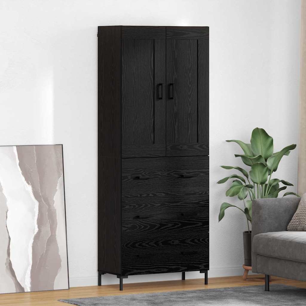 Highboard 2 kom. Crni hrast 69,5 x 34 x 180 cm