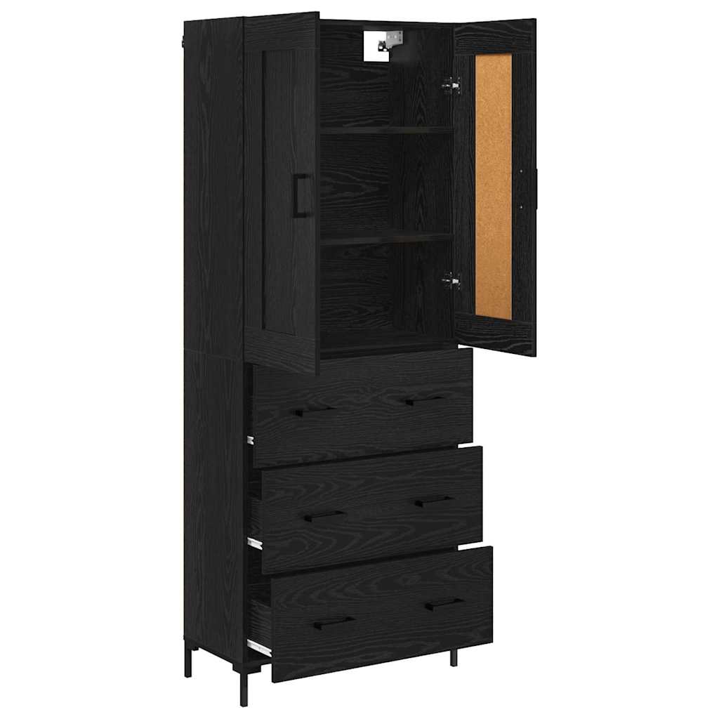 Highboard 2 kom. Crni hrast 69,5 x 34 x 180 cm