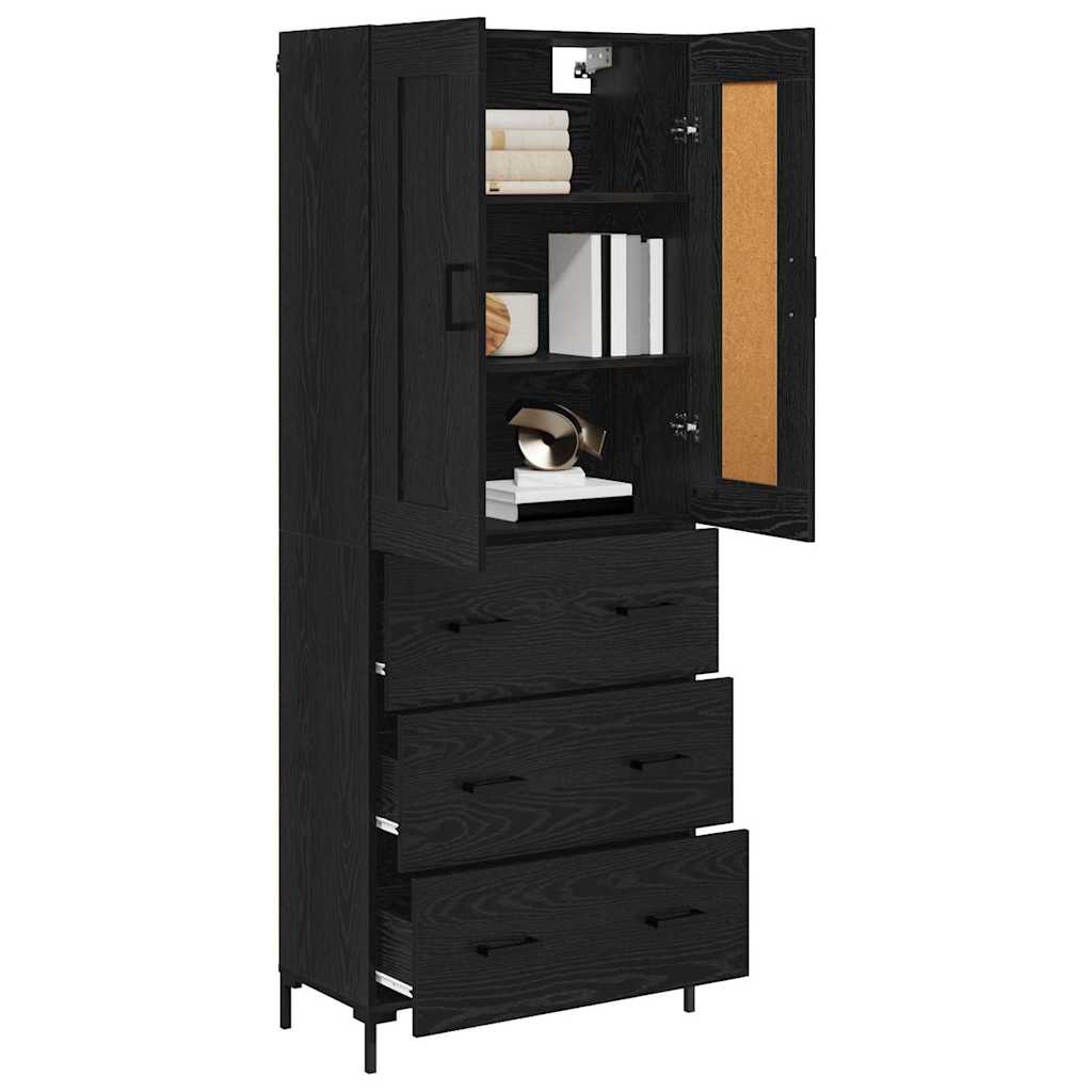Highboard 2 kom. Crni hrast 69,5 x 34 x 180 cm