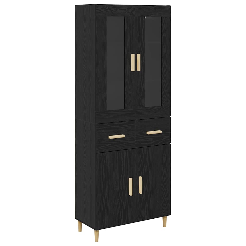 Highboard Crni hrast 69,5 x 34 x 180 cm Konstruirano drvo