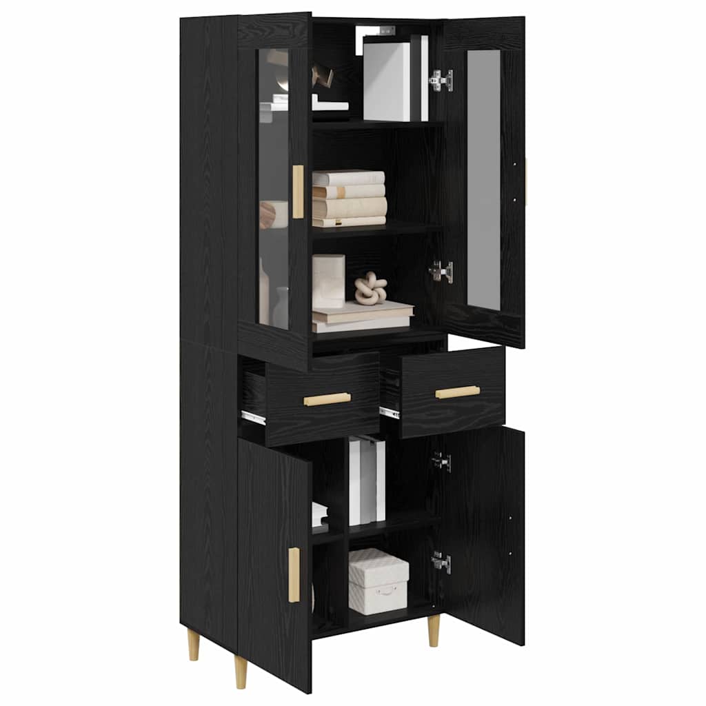 Highboard Crni hrast 69,5 x 34 x 180 cm Konstruirano drvo