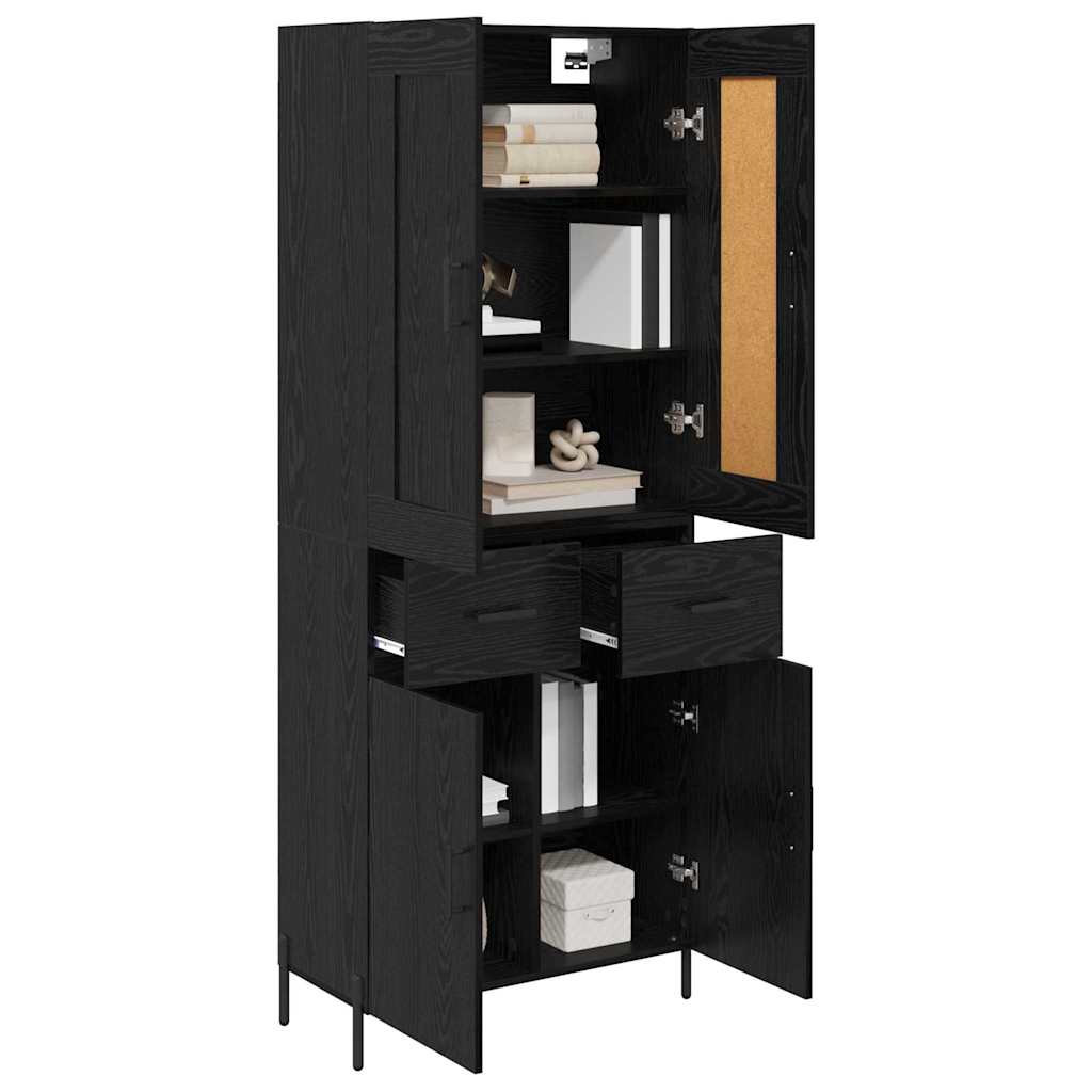 Highboard 2 kom. Crni hrast 69,5 x 34 x 180 cm
