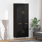 Highboard Crni hrast 69,5 x 34 x 180 cm Konstruirano drvo