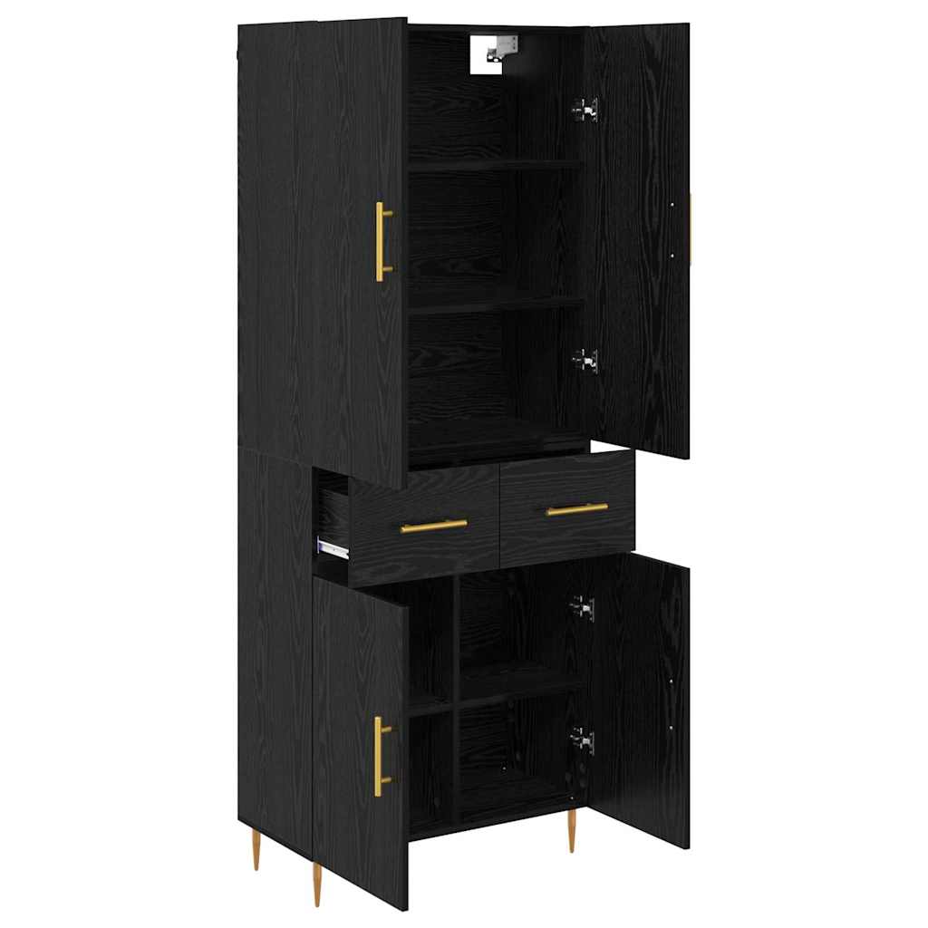 Highboard Crni hrast 69,5 x 34 x 180 cm Konstruirano drvo