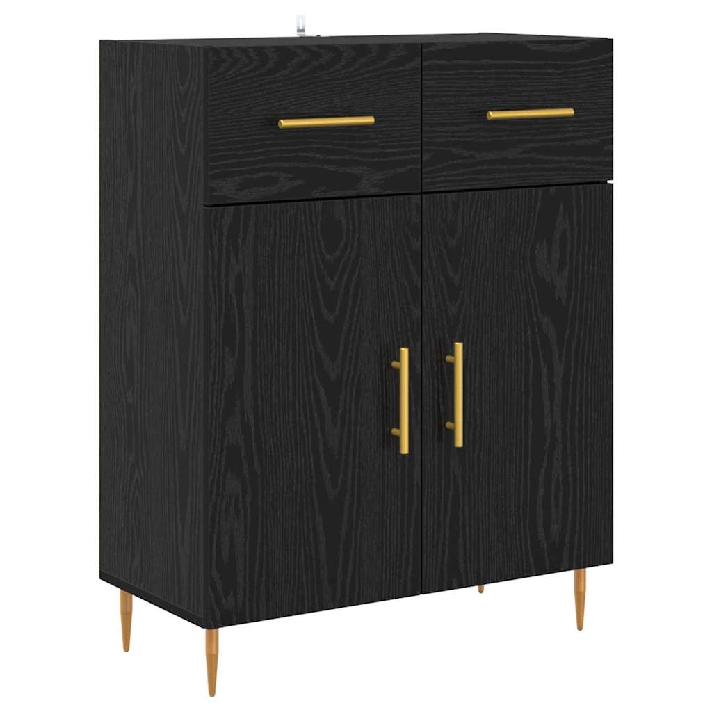 Highboard Crni hrast 69,5 x 34 x 180 cm Konstruirano drvo