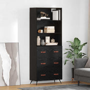 Highboard Crni hrast 69,5 x 34 x 180 cm Konstruirano drvo