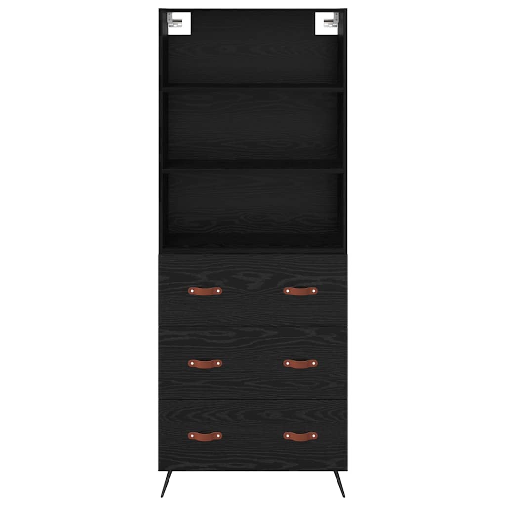 Highboard Crni hrast 69,5 x 34 x 180 cm Konstruirano drvo