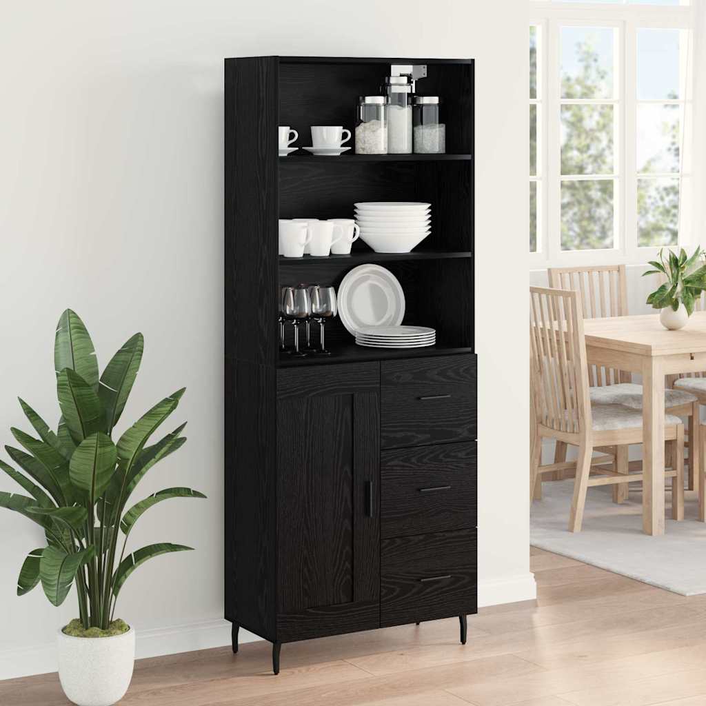 Highboard 2 kom. Crni hrast 69,5 x 34 x 180 cm