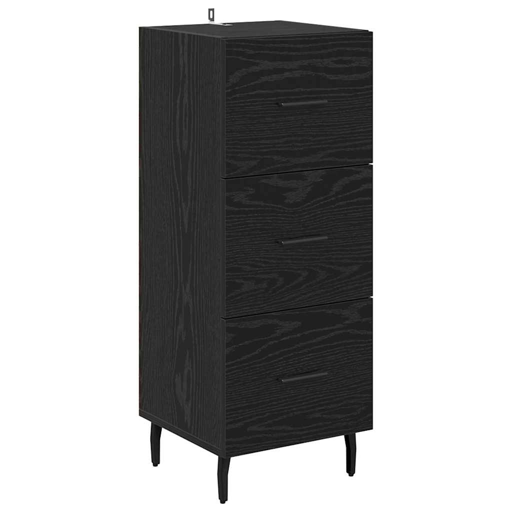 Highboard Crni hrast 34,5 x 34 x 180 cm Konstruirano drvo
