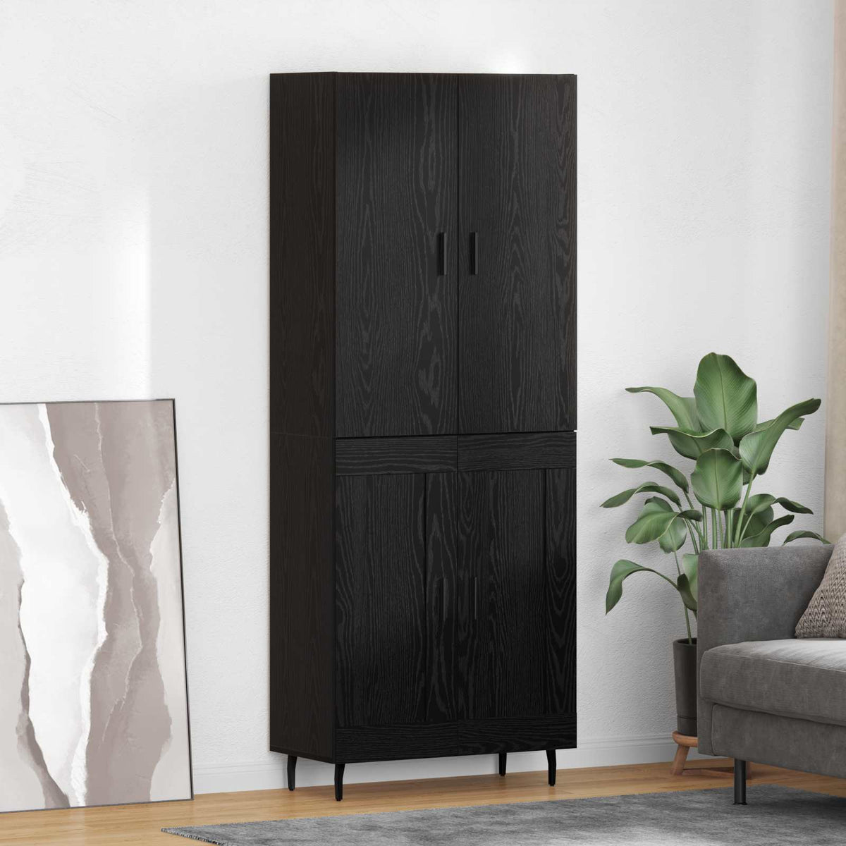 Highboard 2 kom. Crni hrast 69,5 x 34 x 180 cm