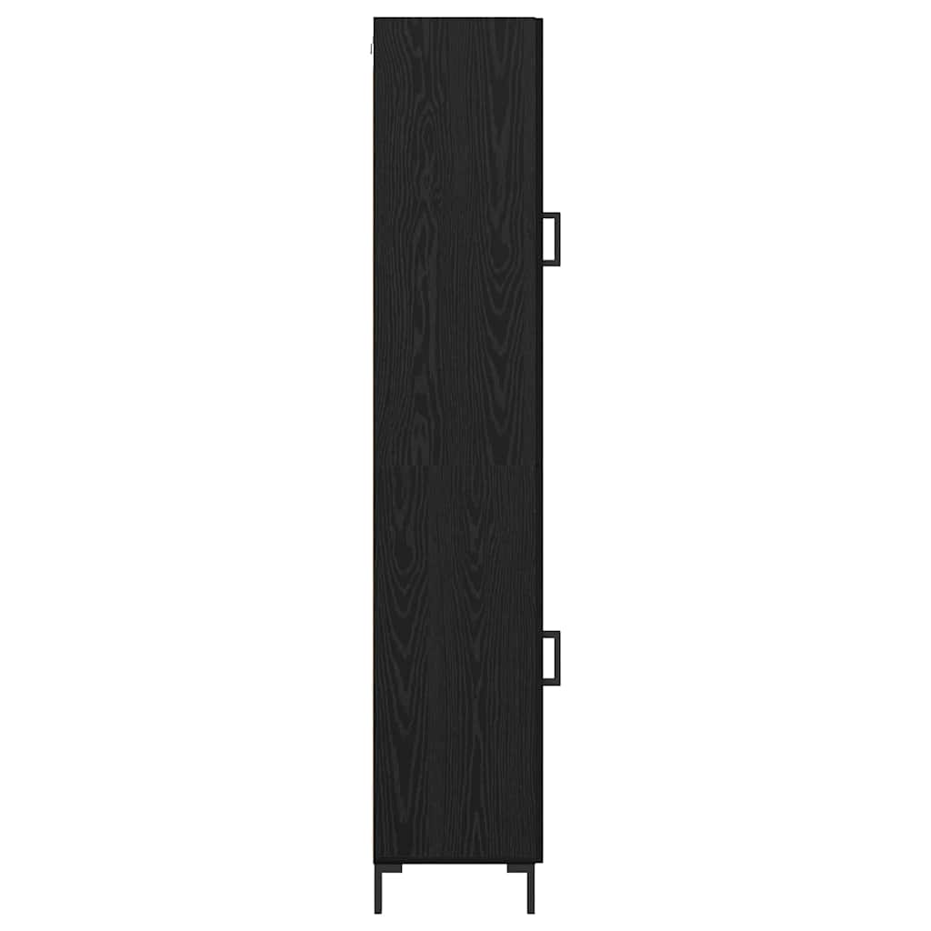 Highboard Crni hrast 34,5 x 34 x 180 cm Konstruirano drvo