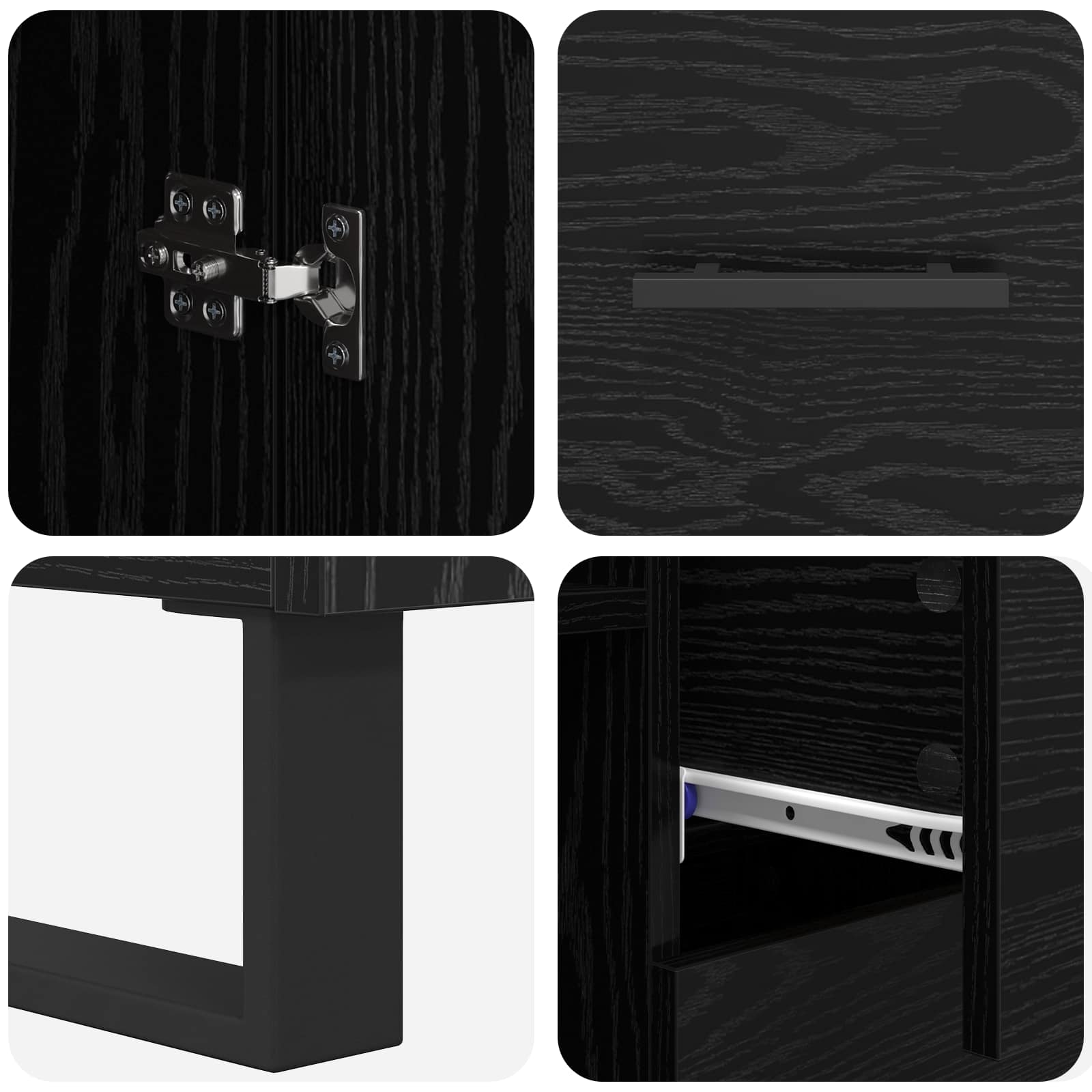 Highboard s ladicama 2 pcs Crni hrast 69,5 x 34 x 180 cm