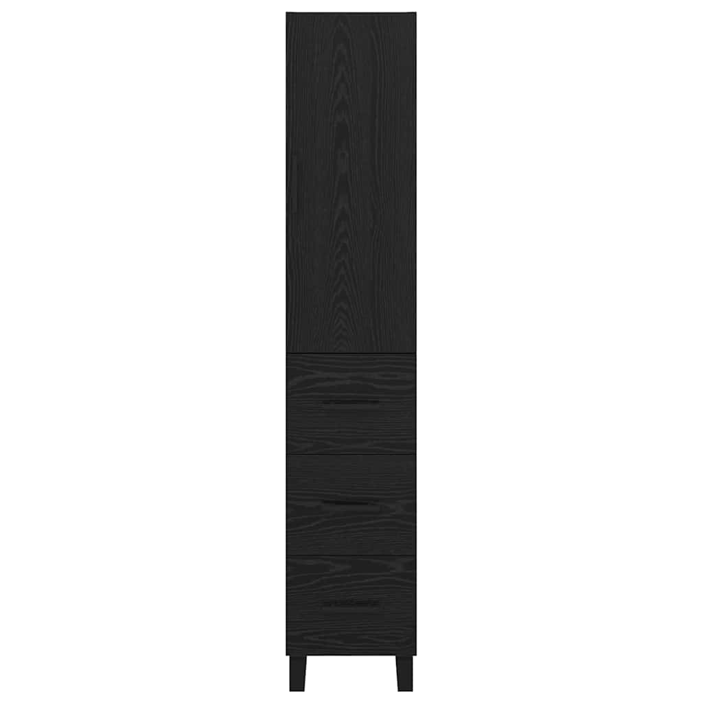 Highboard Crni hrast 34,5 x 34 x 180 cm Konstruirano drvo