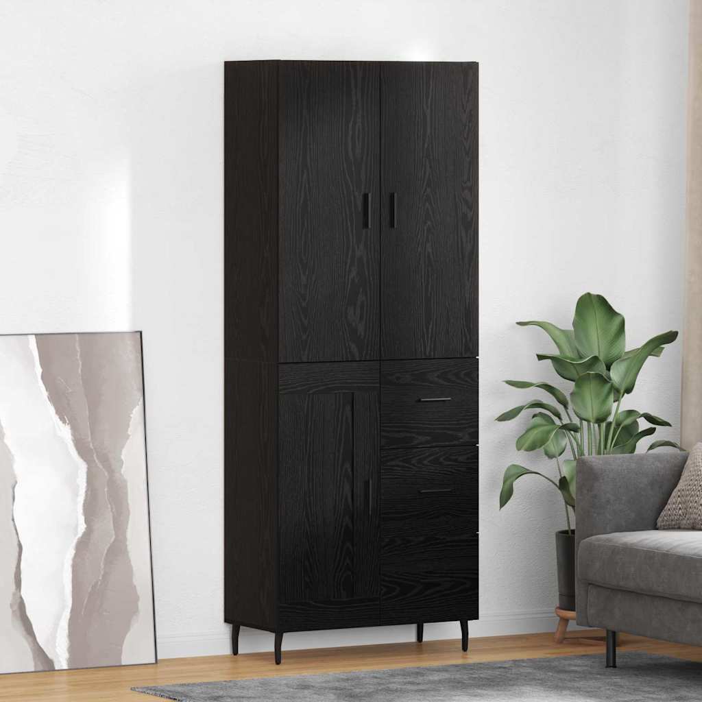 Highboard 2 kom. Crni hrast 69,5 x 34 x 180 cm