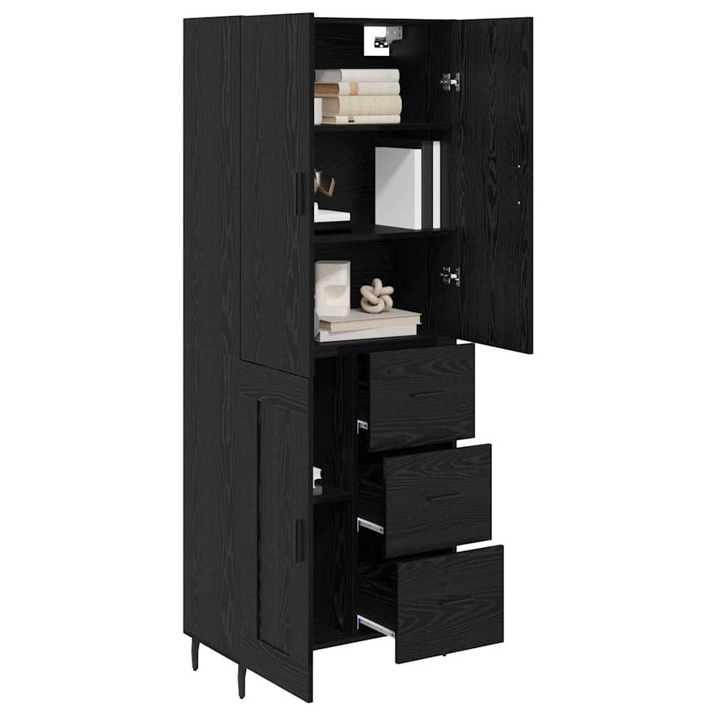 Highboard 2 kom. Crni hrast 69,5 x 34 x 180 cm