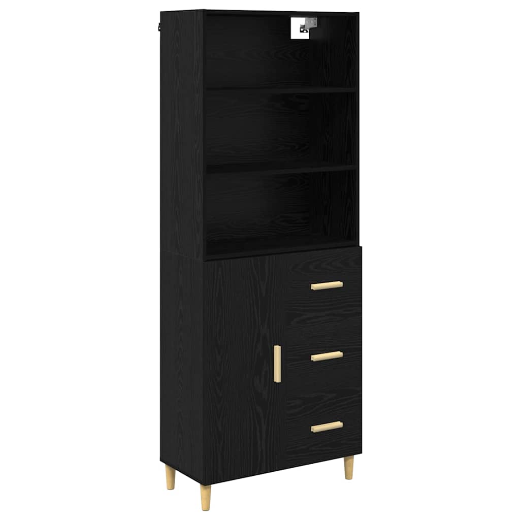 Highboard Crni hrast 69,5 x 32,5 x 180 cm Konstruirano drvo
