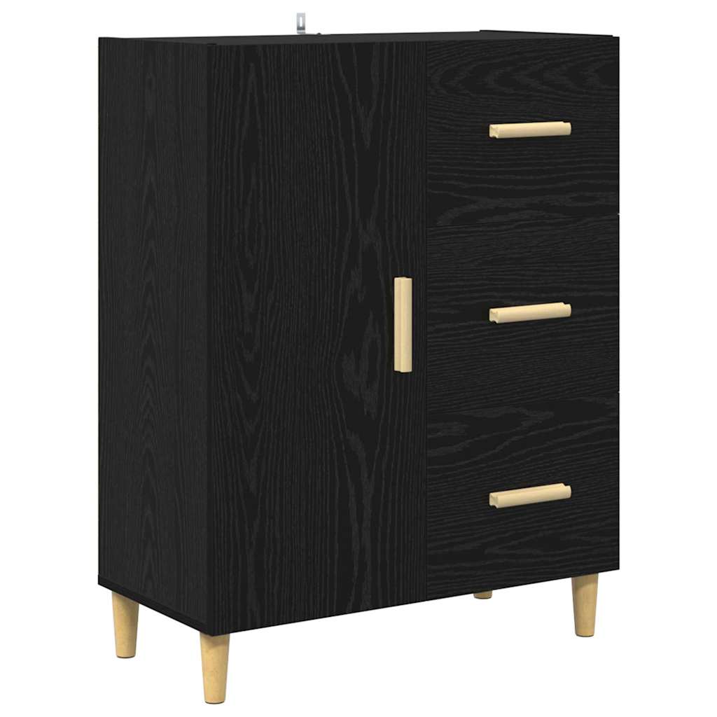Highboard Crni hrast 69,5 x 32,5 x 180 cm Konstruirano drvo
