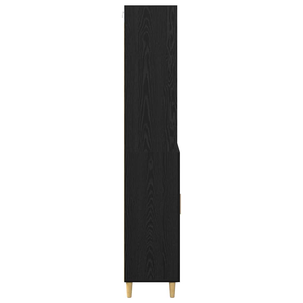 Highboard Crni hrast 69,5 x 32,5 x 180 cm Konstruirano drvo