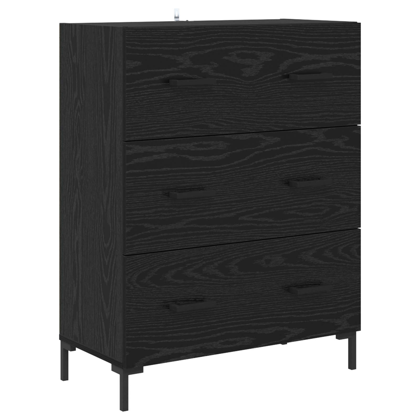 Highboard Zidne Crni hrast 69,5 x 34 x 180 cm Konstruirano drvo