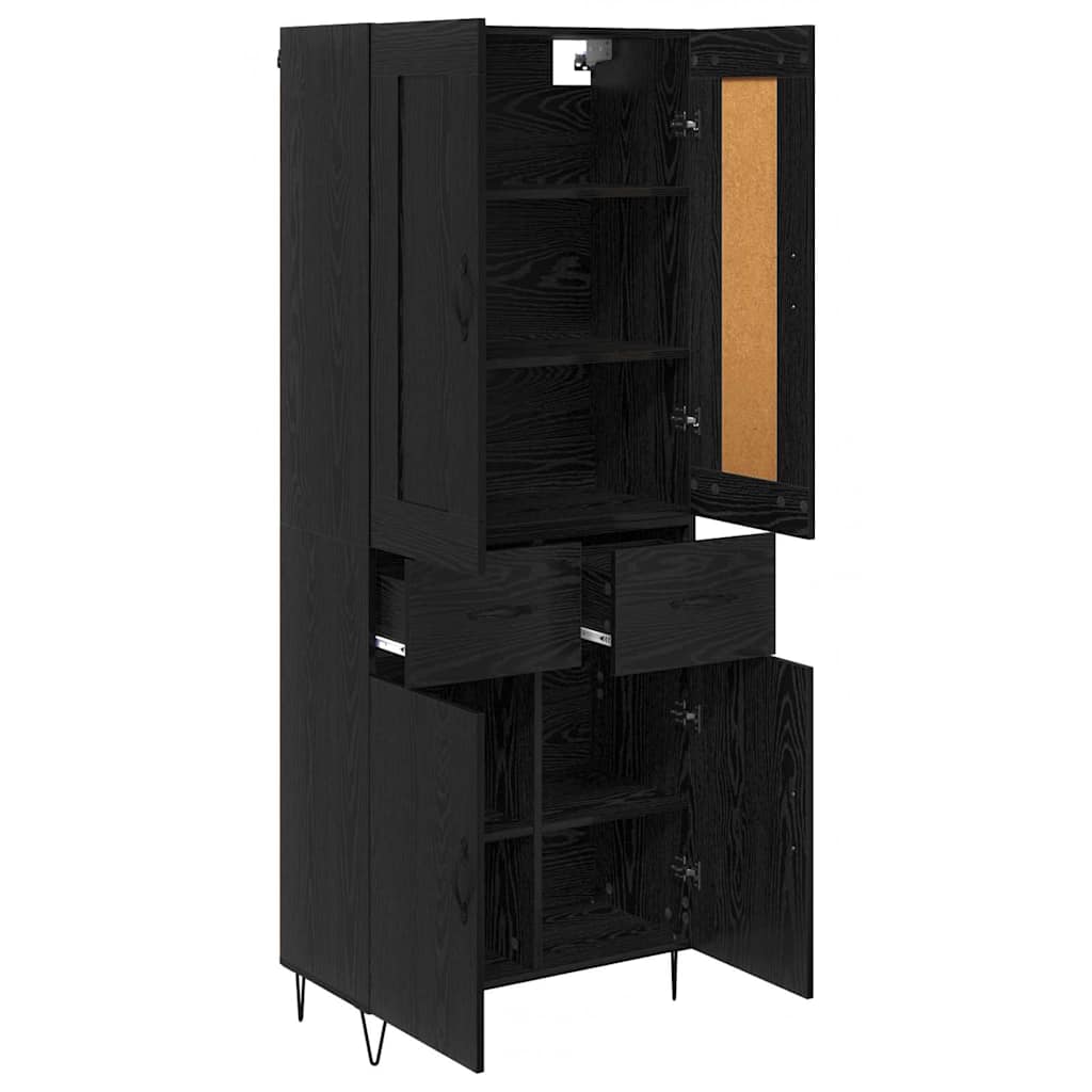 Highboard Crni hrast 69,5 x 34 x 180 cm Konstruirano drvo