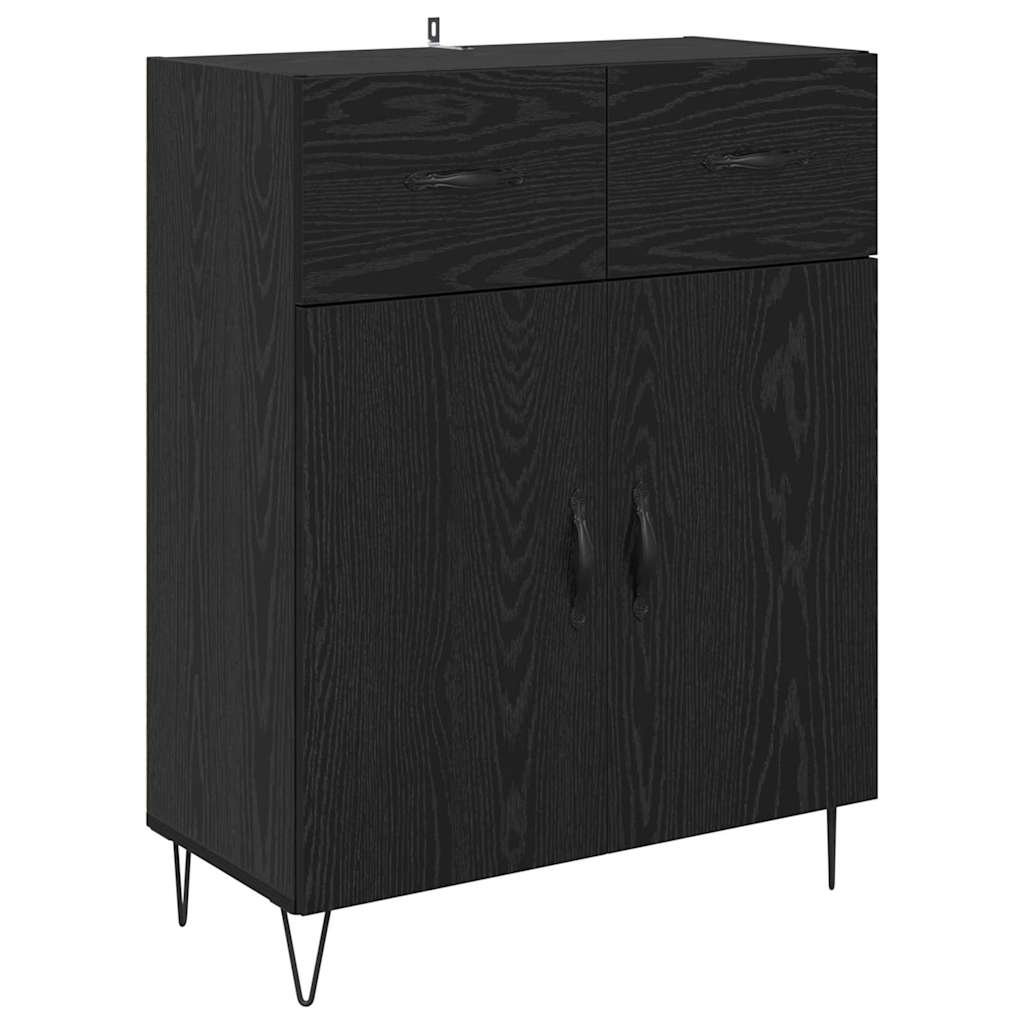 Highboard Crni hrast 69,5 x 34 x 180 cm Konstruirano drvo