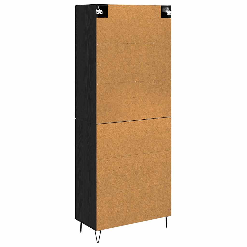Highboard Crni hrast 69,5 x 34 x 180 cm Konstruirano drvo