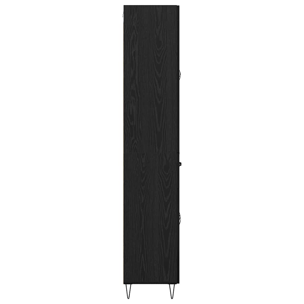 Highboard Crni hrast 69,5 x 34 x 180 cm Konstruirano drvo