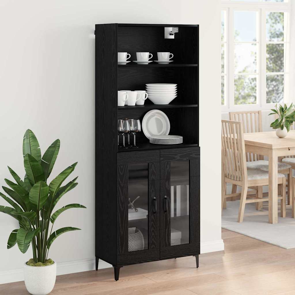 Highboard Crni hrast 69,5 x 34 x 180 cm Konstruirano drvo