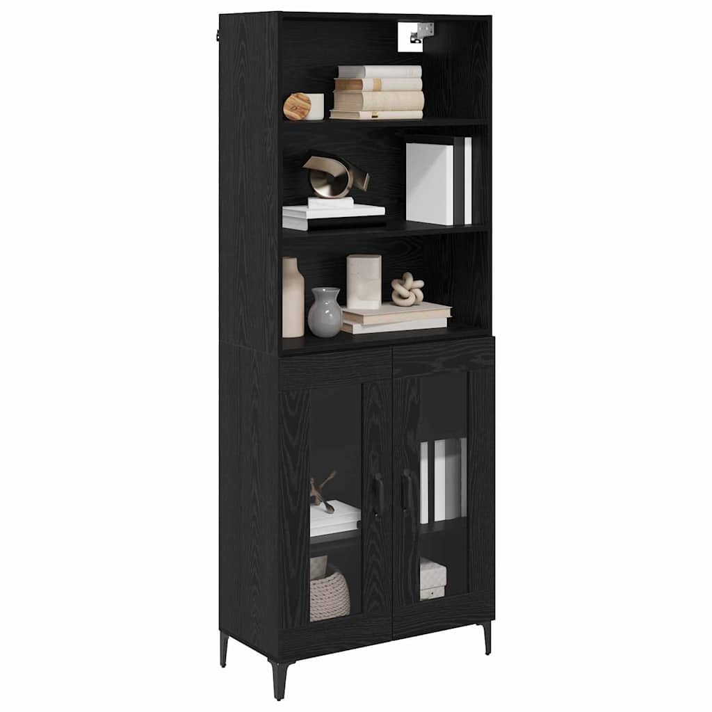 Highboard Crni hrast 69,5 x 34 x 180 cm Konstruirano drvo