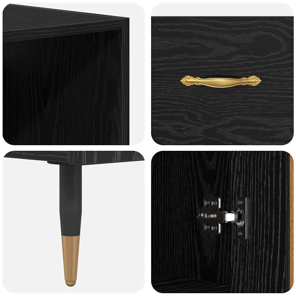 Highboard Crni hrast 69,5 x 34 x 180 cm Konstruirano drvo