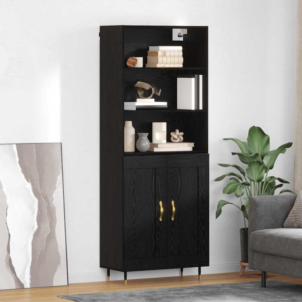 Highboard Crni hrast 69,5 x 34 x 180 cm Konstruirano drvo