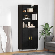 Highboard Crni hrast 69,5 x 34 x 180 cm Konstruirano drvo