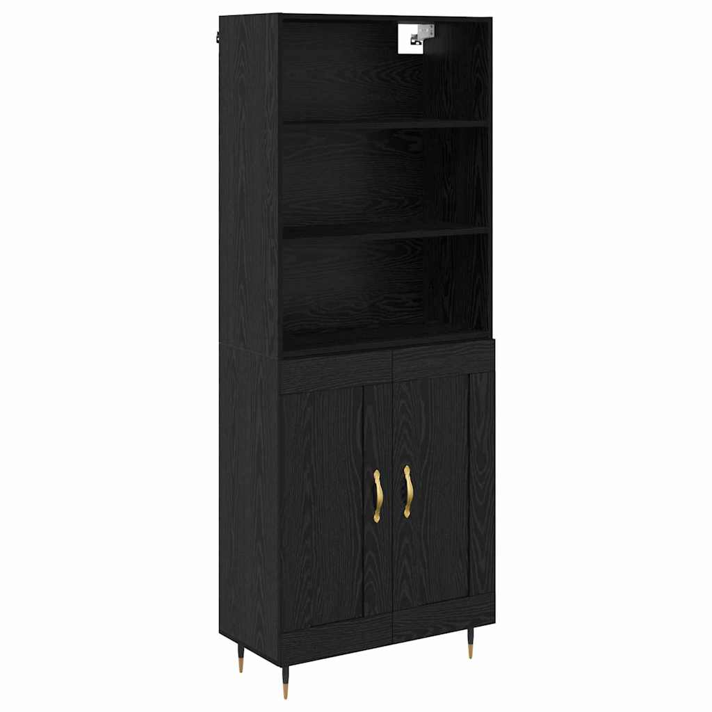 Highboard Crni hrast 69,5 x 34 x 180 cm Konstruirano drvo