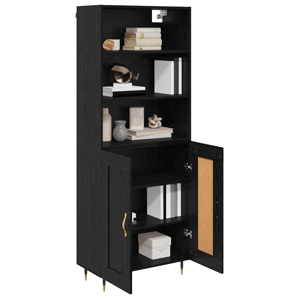 Highboard Crni hrast 69,5 x 34 x 180 cm Konstruirano drvo
