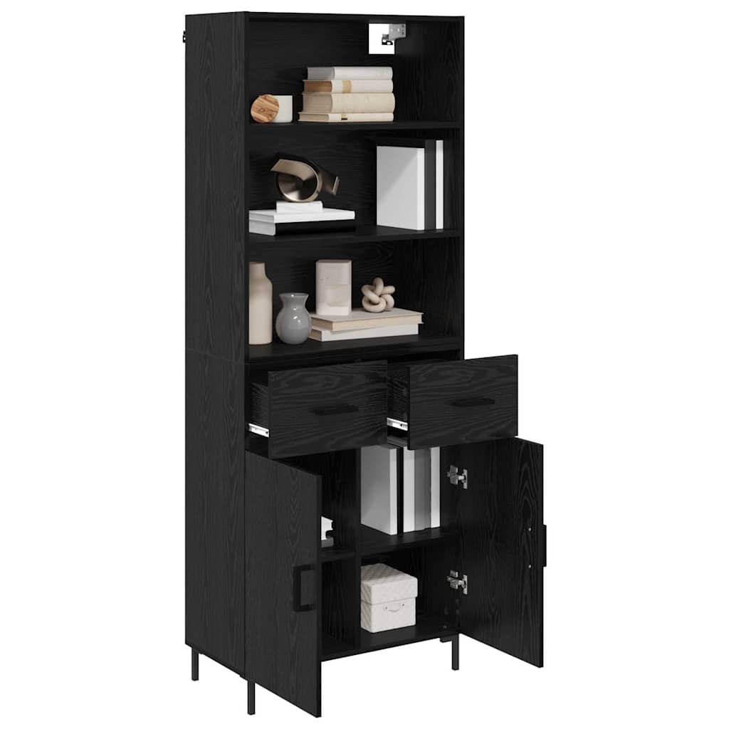 Highboard Crni hrast 69,5 x 34 x 180 cm Konstruirano drvo