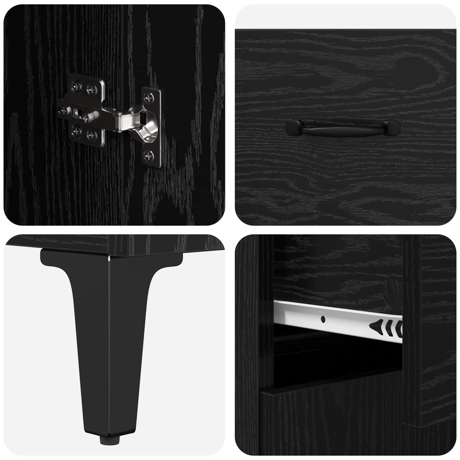 Highboard Zidne Crni hrast 69,5 x 34 x 180 cm Konstruirano drvo