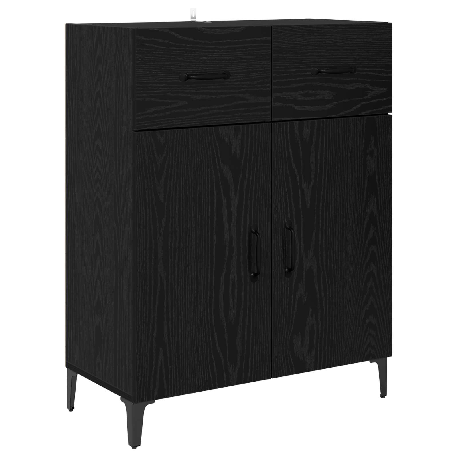 Highboard Zidne Crni hrast 69,5 x 34 x 180 cm Konstruirano drvo