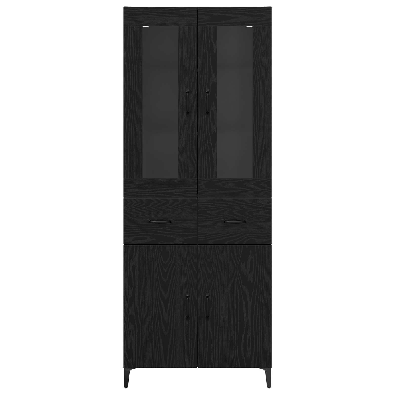 Highboard Zidne Crni hrast 69,5 x 34 x 180 cm Konstruirano drvo