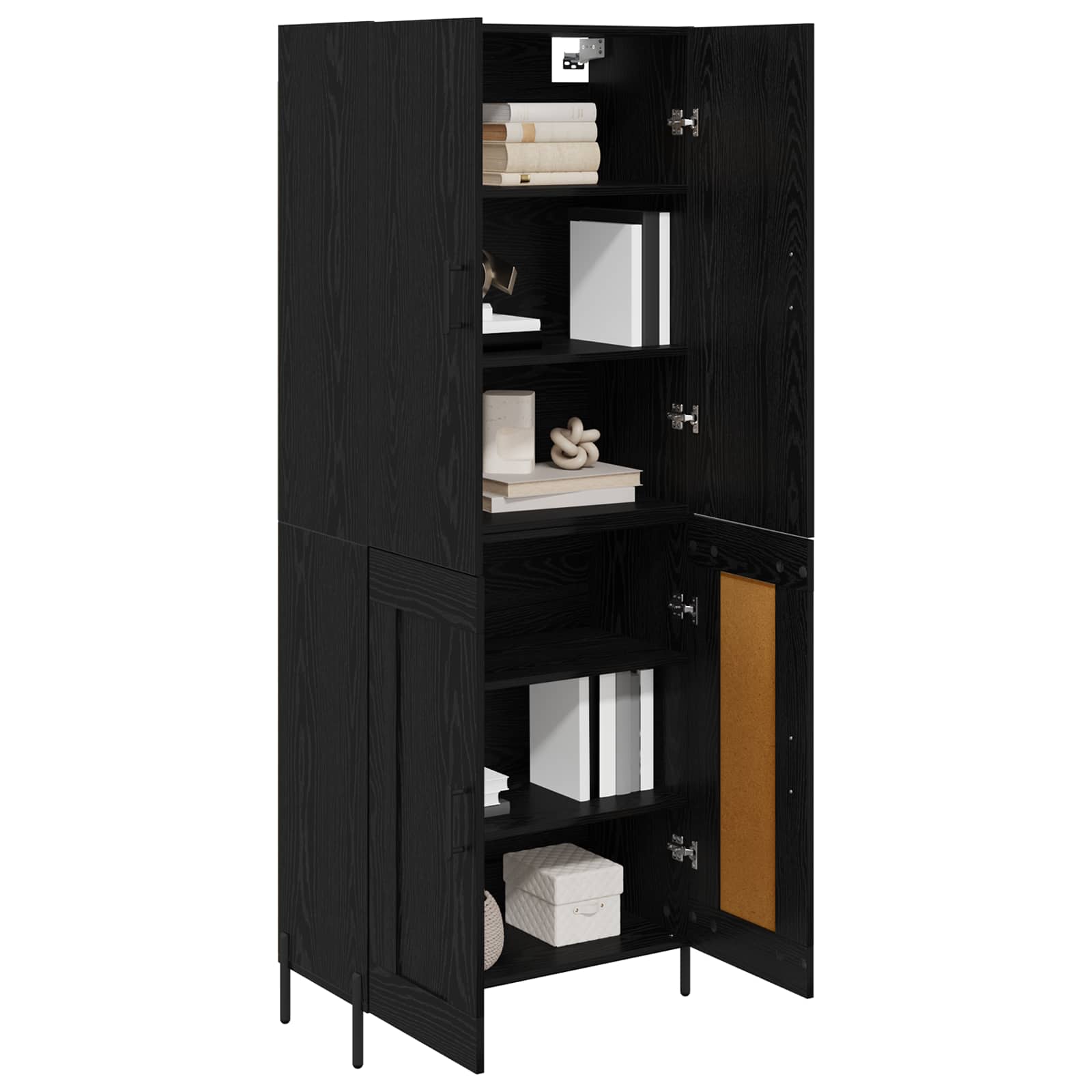 Highboard Zidne Crni hrast 69,5 x 34 x 180 cm Konstruirano drvo