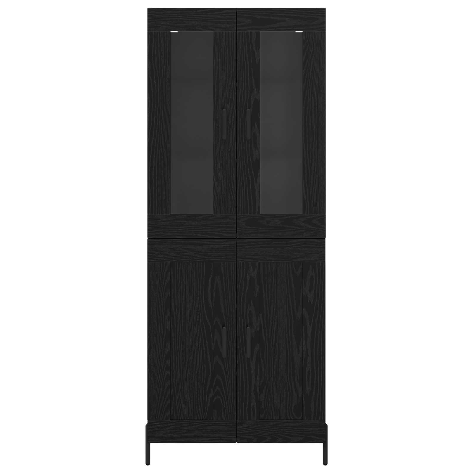 Highboard Zidne Crni hrast 69,5 x 34 x 180 cm Konstruirano drvo