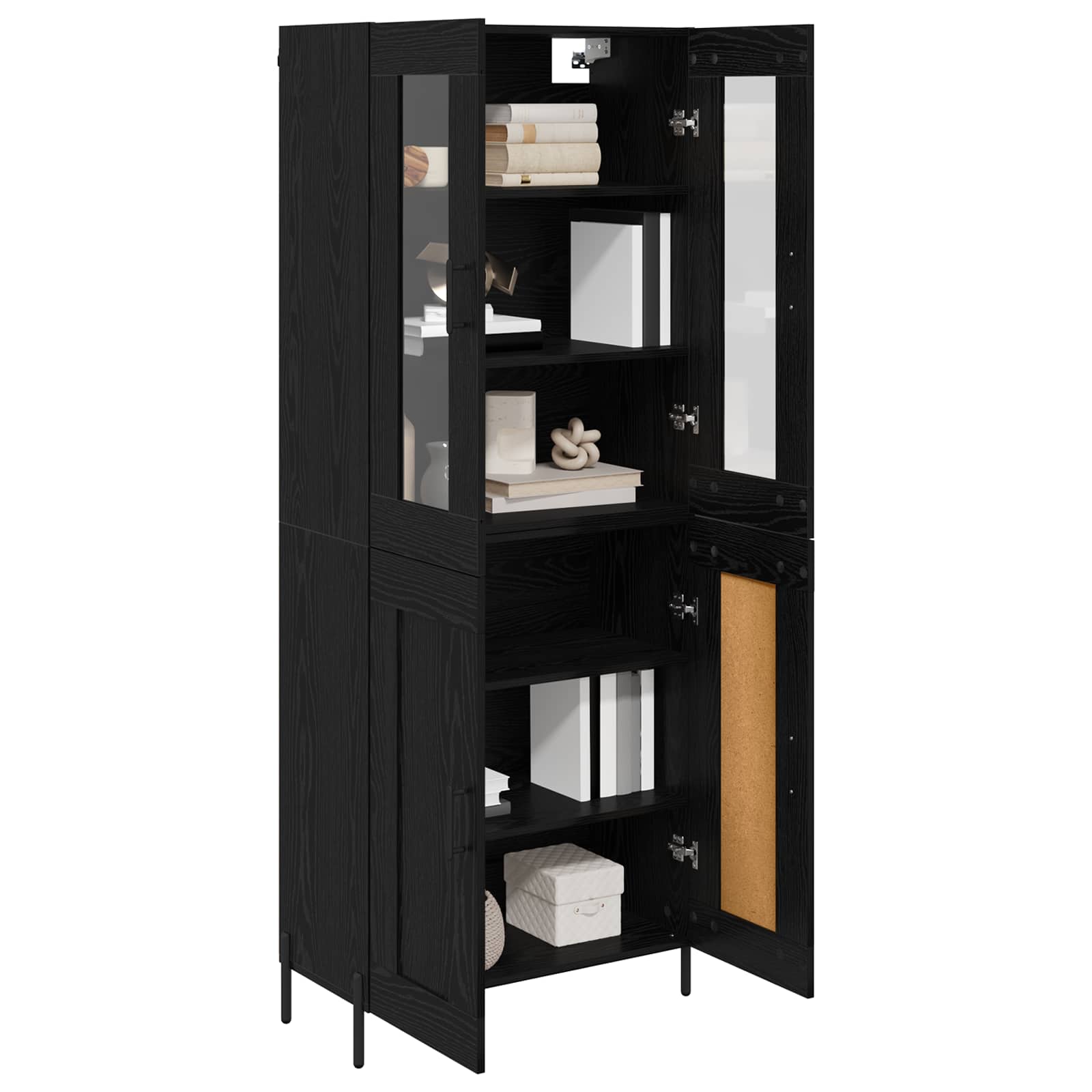 Highboard Zidne Crni hrast 69,5 x 34 x 180 cm Konstruirano drvo