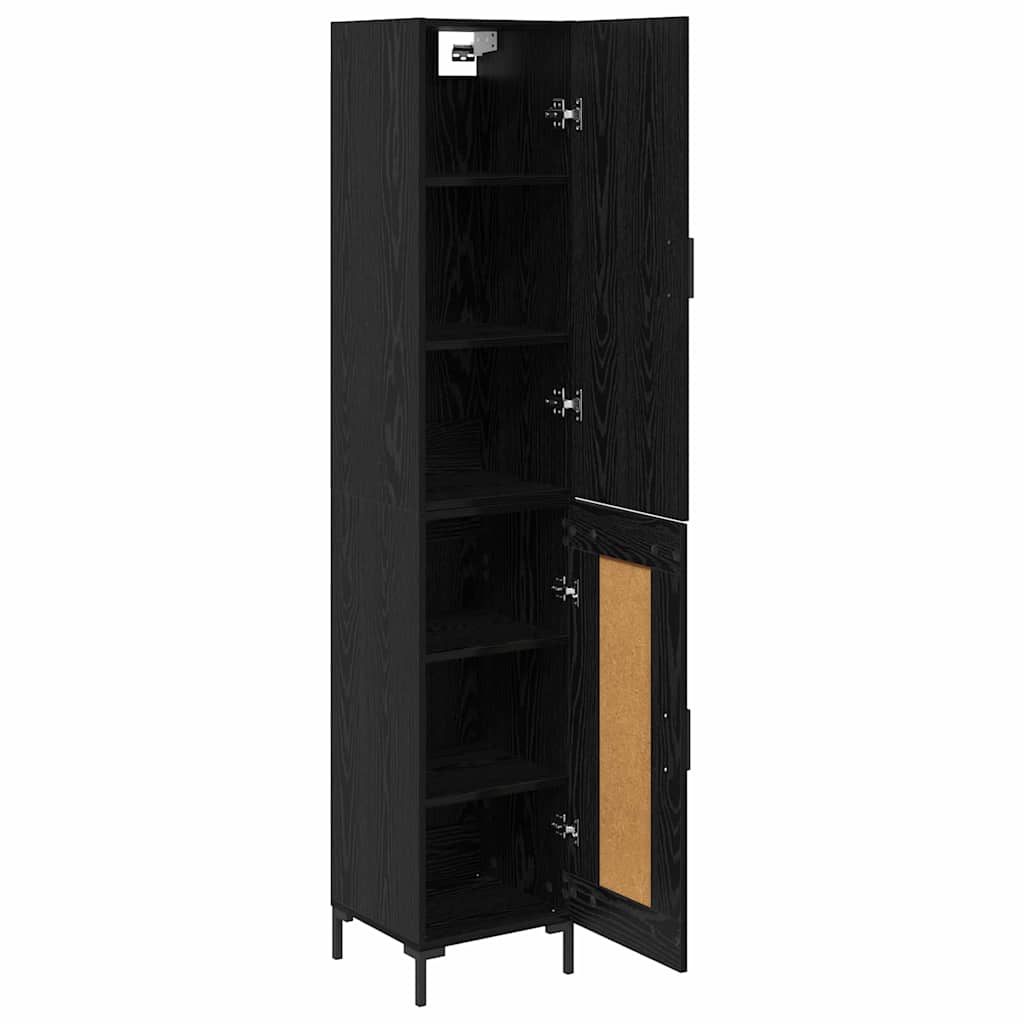 Highboard Crni hrast 34,5 x 34 x 180 cm Konstruirano drvo